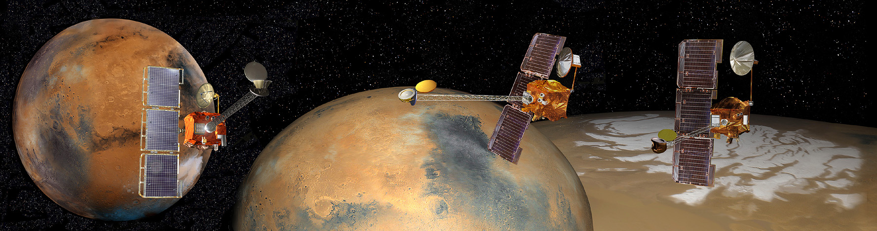 from the mars odyssey space probe images